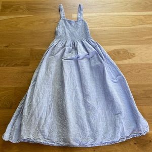 J. Crew Smocked Beach Dress in Linen